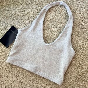 brandy melville silver alexis halter top (NWT)